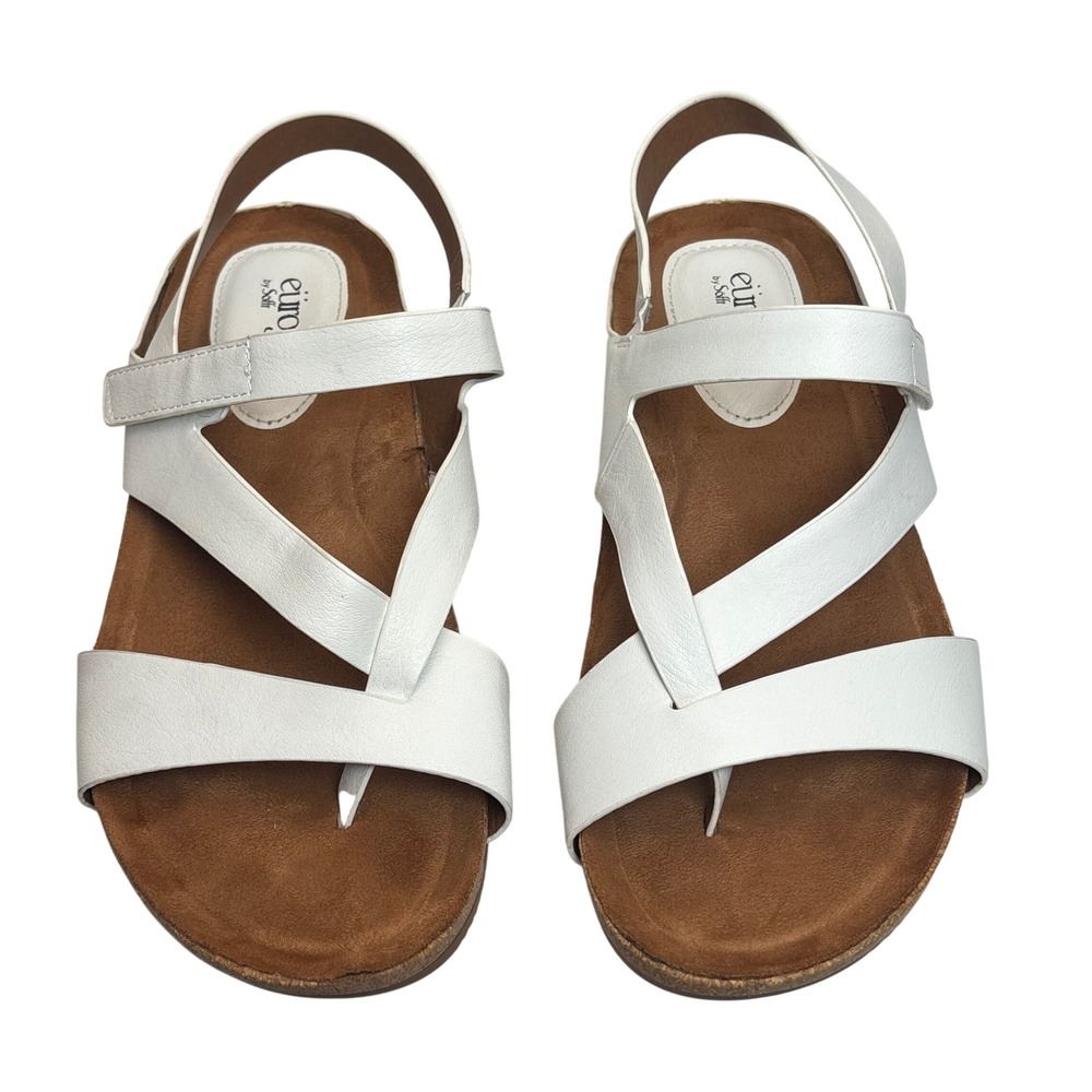 EuroSoft Gianetta Sandals Sz 9.5 White Strappy Comfort Casual Summer Coastal